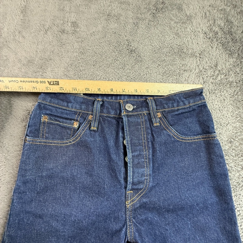 Levi's Premium Big E 501 S Womens Jeans 28x30 Dark Wash Vintage Denim Button - Picture 5 of 10